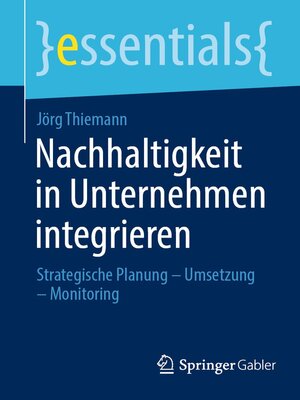 cover image of Nachhaltigkeit in Unternehmen integrieren
